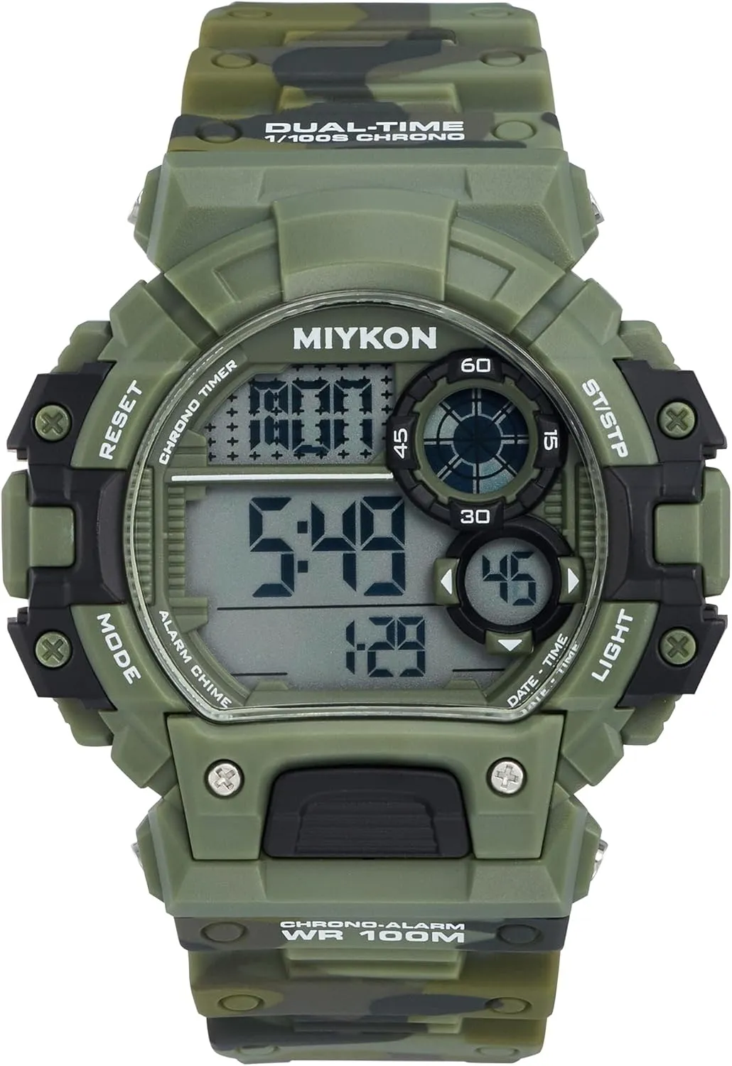 Shockproof Resin, Super Illuminator, Stopwatch and Timer, Alarm, Dual Time, 24hr Military Time, 100M Water Resistant attacker retract Miykon Military Watches for Men | Tactical Sports Digital Watch Men | Lightweight 