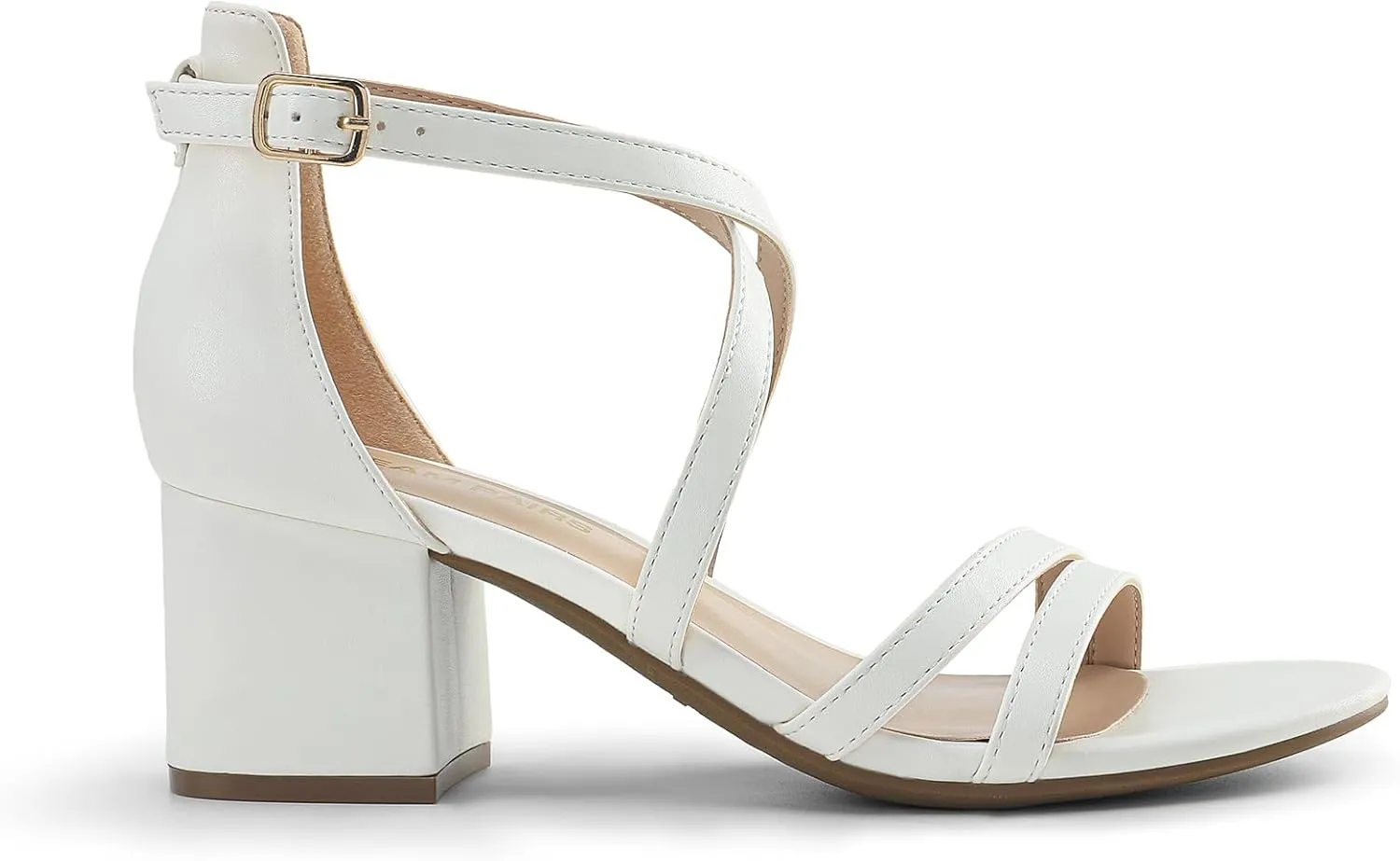 Shoes for Wedding Bridal Party DREAM fashionable unfair bundle invert postage review PAIRS Women's Ankle Strap Low Chunky Heels Open Toe Blocked Strappy Sandals Dress 