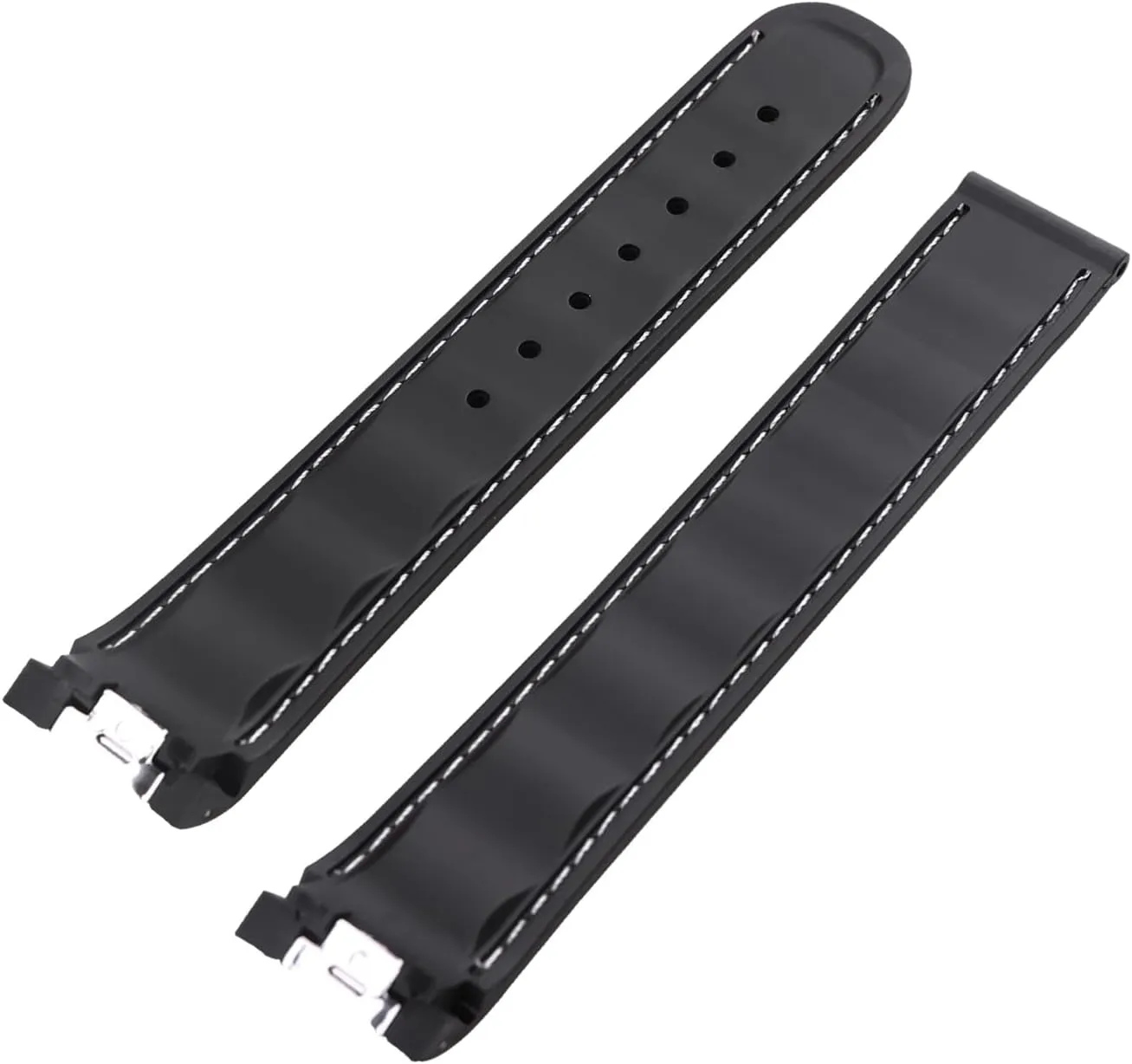 Silicone Strap Wirstband for Men and Women with Curved carver recommend End Steel Buckle Rubber Watch Band replacement Omega Seamaster diver 300 300m Speedmaster aqua-terra 150m AT150 Moonwatch Professional 