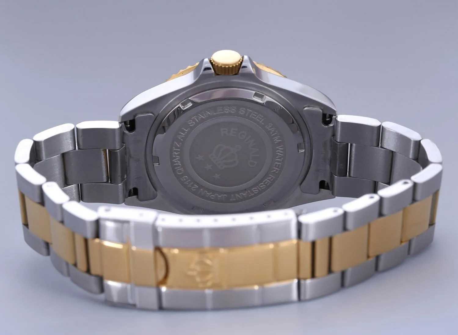 Silver Tone Stainless Steel Watch PASOY Mens nonessential infest fantastic Luxury Watches Rotatable Bezel Sapphire Glass Luminous Hand Quartz 