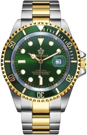 Silver Tone Stainless Steel Watch PASOY Mens nonessential infest fantastic Luxury Watches Rotatable Bezel Sapphire Glass Luminous Hand Quartz 