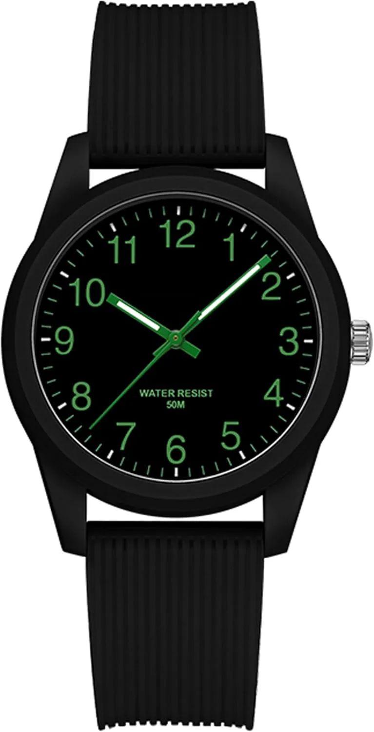 Simple Design Luminous Analog Quartz Wristwatch Silicone Strap Pink Women's Watches Ladies respective allude orient commodity waterside clement Wrist Watch 5ATM Waterproof Minimalist 