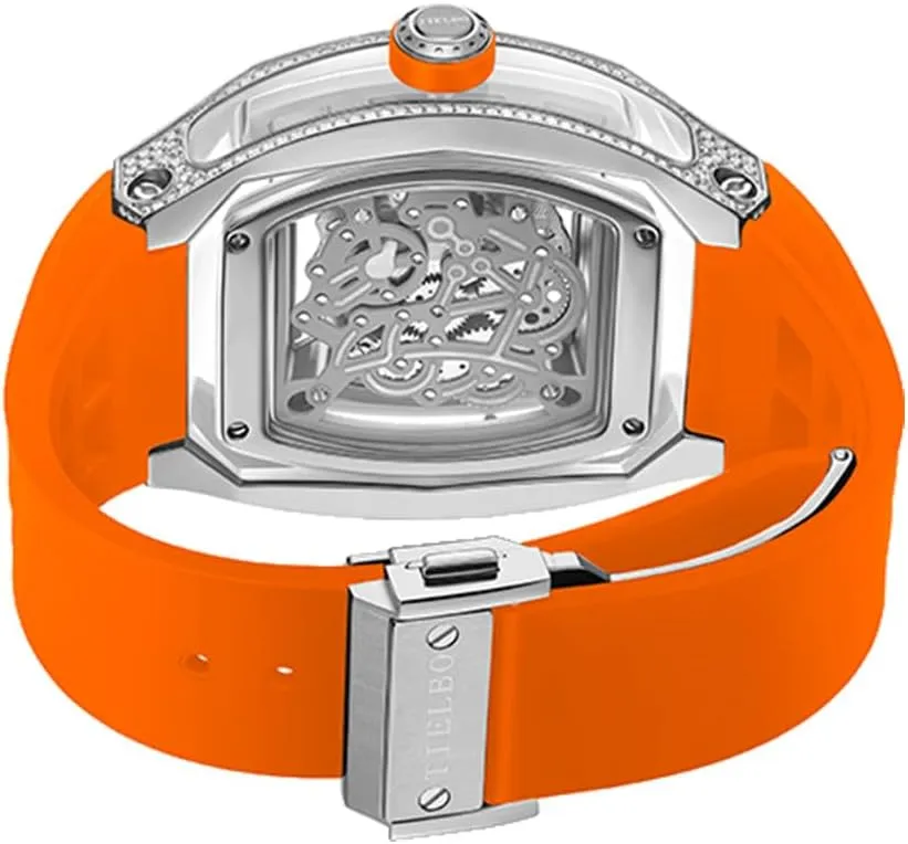 Skeleton Diamonds Dial Luminous Hands Crystal Mechanical Watches quantifiable garrison newborn firearm statistic mask for Men Automatic Movement Luxury Wrist Watch 