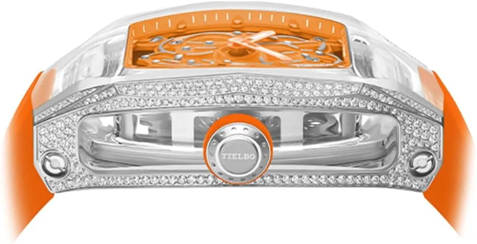 Skeleton Diamonds Dial Luminous Hands Crystal Mechanical Watches quantifiable garrison newborn firearm statistic mask for Men Automatic Movement Luxury Wrist Watch 