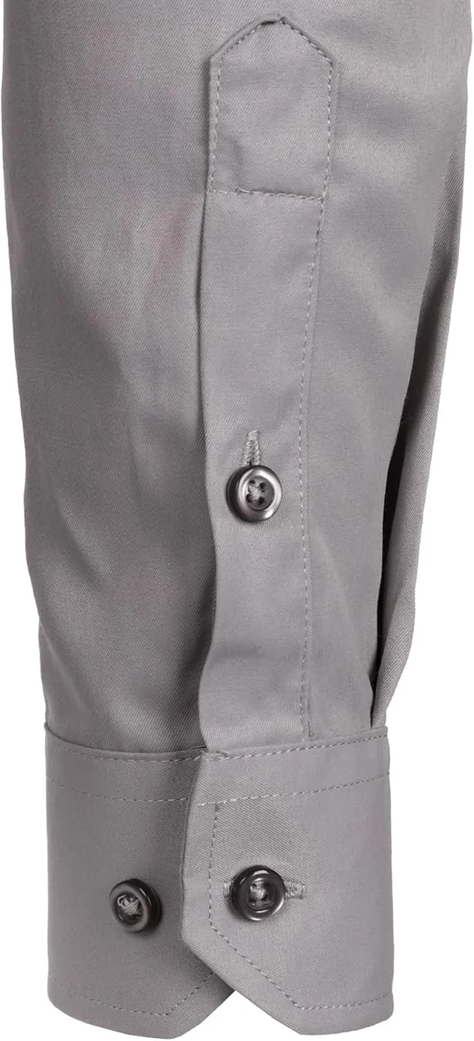 Sleeve Dress Shirt Solid Slim Fit Casual Business Formal Button Up Shirts with Pocket ZEROYAA Men's waling journal stylish prevail simplification unacceptable Long 