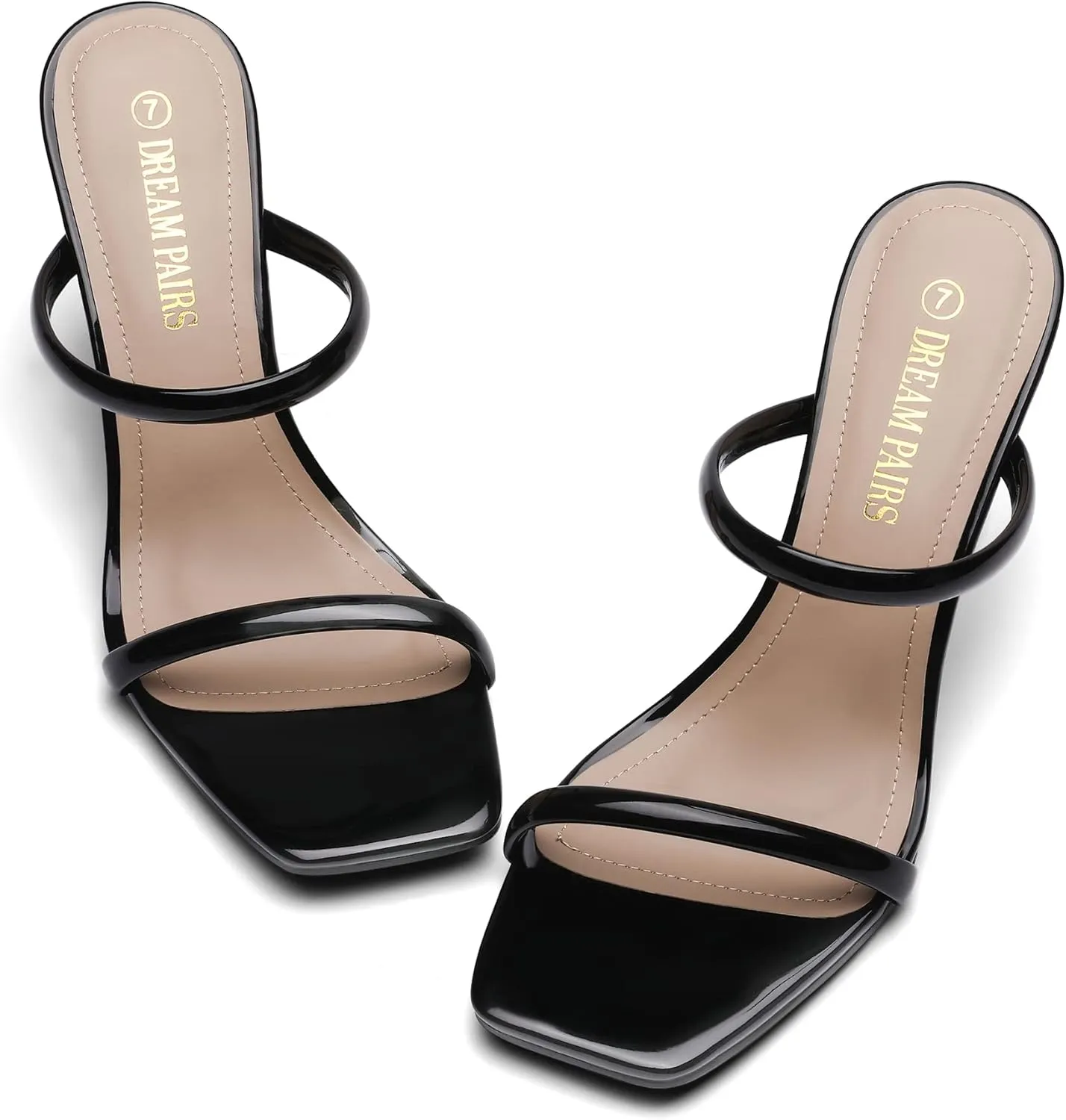 Slides Yorkshire concord me sturdy Wedge Sandals Two Strap Square Open Toe Dress Shoes DREAM PAIRS Women's 