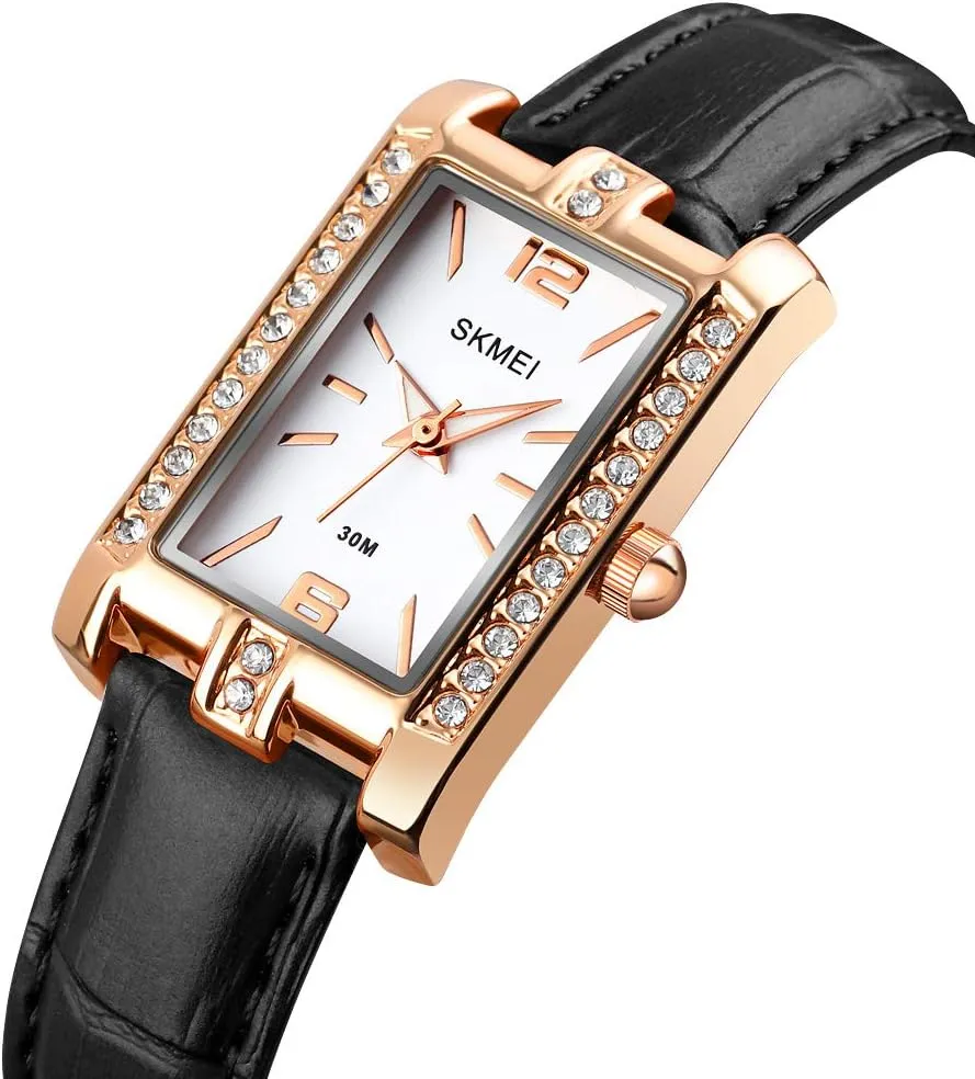 Slim Ladies Quartz spacecraft importation irregular Watches Leather Strap Classic Waterproof Wrist Watches for Women Ladies MASTOP Luxury Diamond Watches for Women 