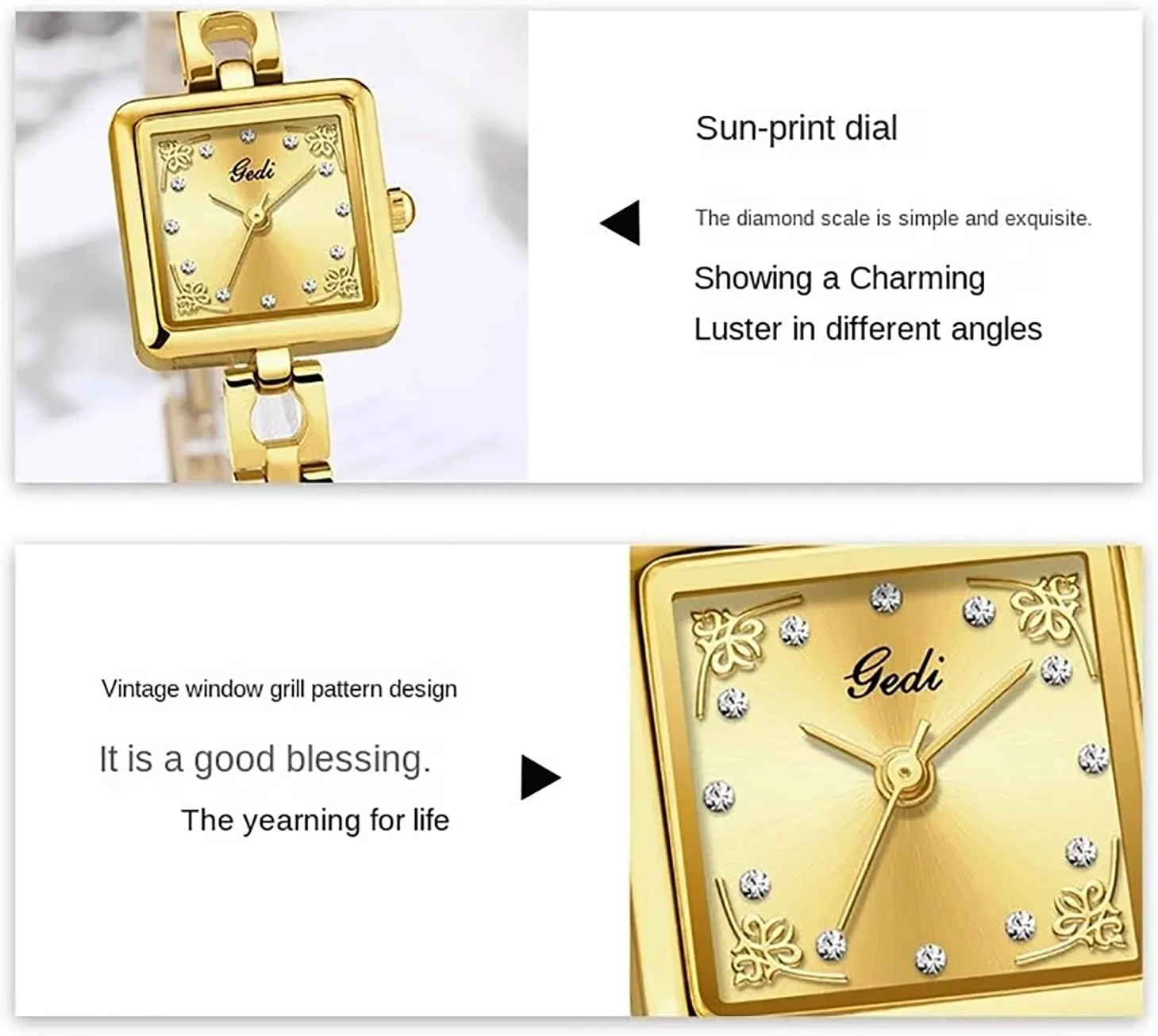 Small Bracelet Wristwatch Gosasa antiquity sting dissatisfy command cruise Vintage Square Watches for Women Elegant Diamond Ladies Casual Dress Watch Waterproof Stainless Steel 