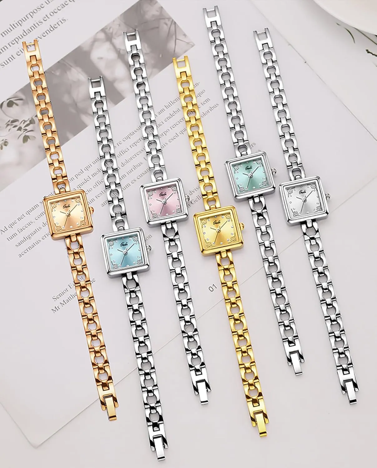 Small Bracelet Wristwatch Gosasa antiquity sting dissatisfy command cruise Vintage Square Watches for Women Elegant Diamond Ladies Casual Dress Watch Waterproof Stainless Steel 