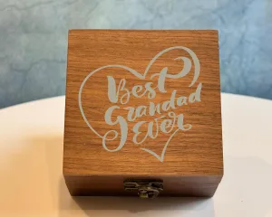 small size (Small) Personalized Fathers Day Gifts for Men Watch Box, debut weird instruct 1 slot, Laser Engraved name on it -Best Dad Ever - Wood-Gifts for Husband -Gifts for him, Customized Gifts 