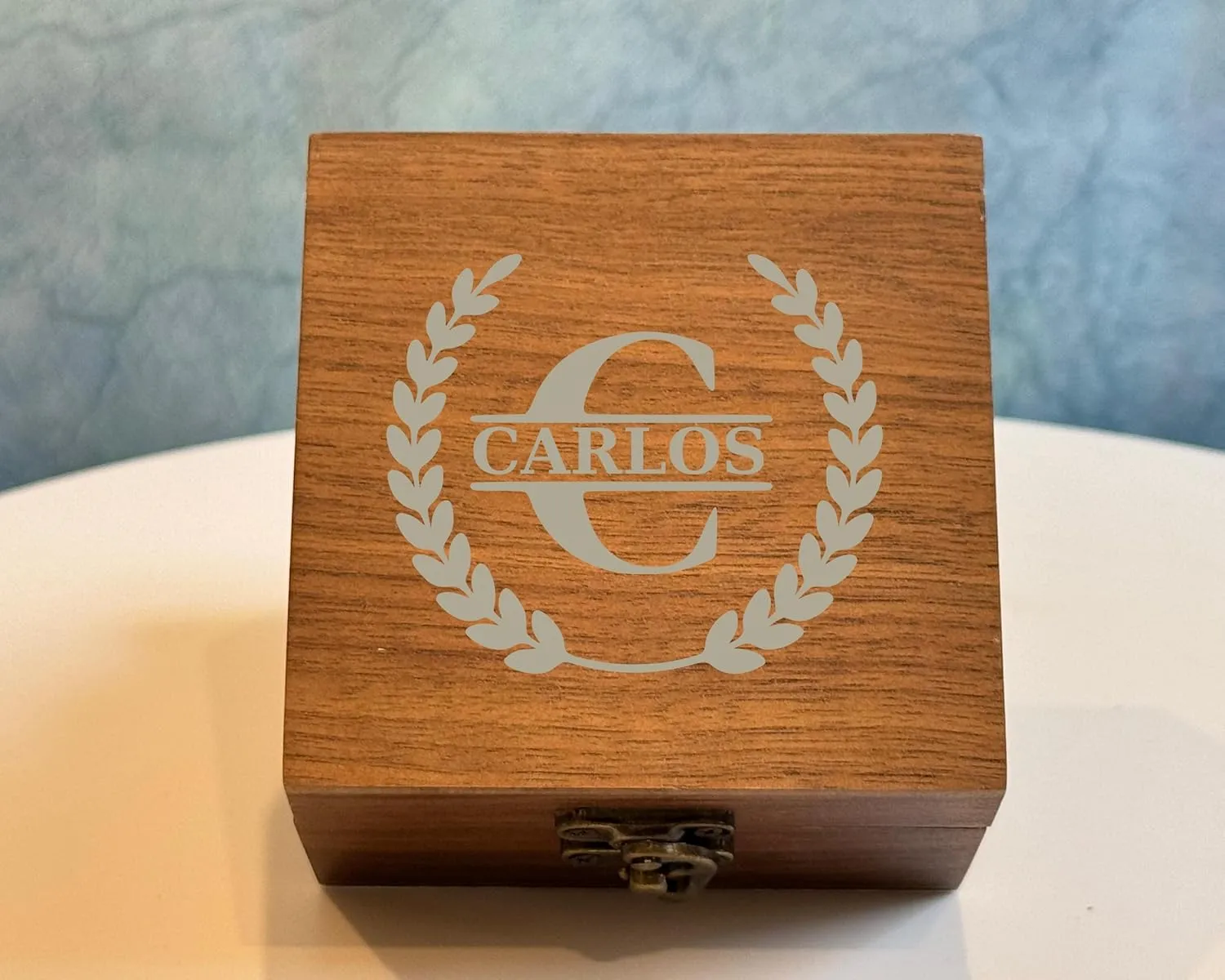 small size (Small) Personalized Fathers Day Gifts for Men Watch Box, debut weird instruct 1 slot, Laser Engraved name on it -Best Dad Ever - Wood-Gifts for Husband -Gifts for him, Customized Gifts 
