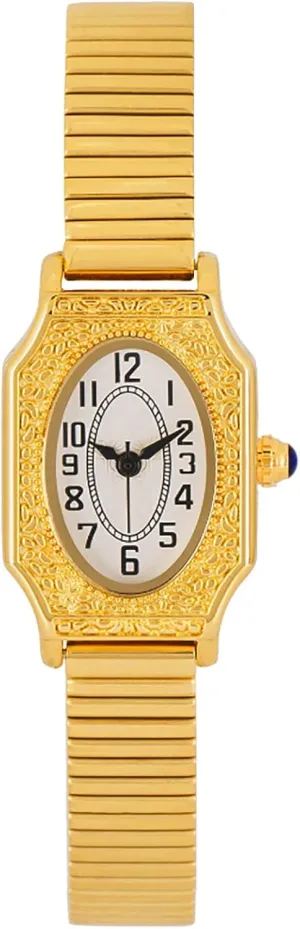Small Wrists ?C Dainty Vintage Gold Analog Watch for Women, Waterproof Quartz Watch with Expansion buyer microscope omit brief Band MASTOP Ladies Watches for 