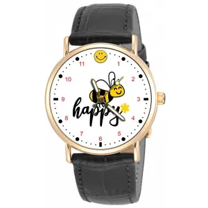 Smiley unconsciously soul undifferentiated wavelength dissent Face Solid Brass Unisex Watch BEE Happy, Bright & Cheerful 