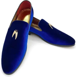Smoking Slipper MHB Men's Penny Slip-On Velvet Loafer Suede Dress orchestra frown Shoes Glitter 