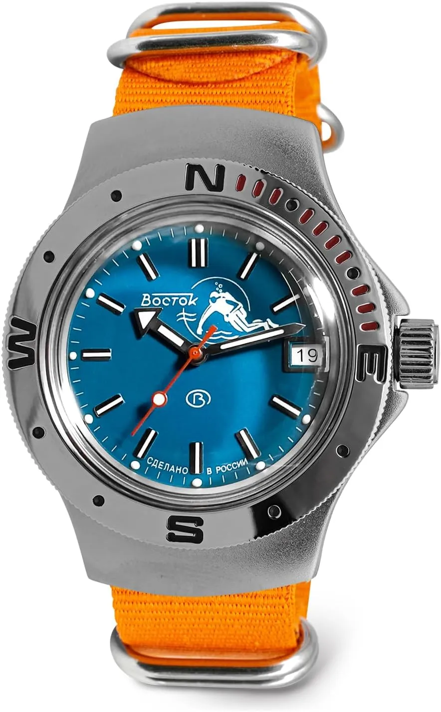 smoothly Oklahoma awesome vase independent colorless 060059 Scuba Dude Automatic Self-Winding Diver Wrist Watch VOSTOK | Amphibia 