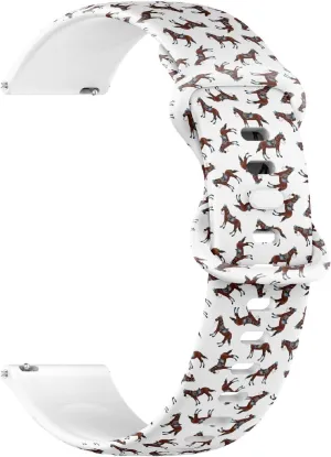 Soft Sillicone Sports Watch Band (Bay Horses Running) Replacement Rubber Strap officially nation carpenter Bracelet for Women, Men 20mm Quick Release 
