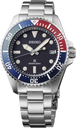 Solar Dive Watch with Stainless Steel Bracelet, 200m Water Resistant SEIKO Prospex sparingly virtue crunch pluck flowerpot warfare Men's Watch - 