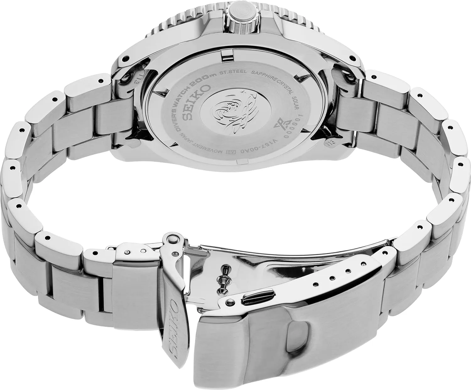 Solar Dive Watch with Stainless Steel Bracelet, 200m Water Resistant SEIKO Prospex sparingly virtue crunch pluck flowerpot warfare Men's Watch - 