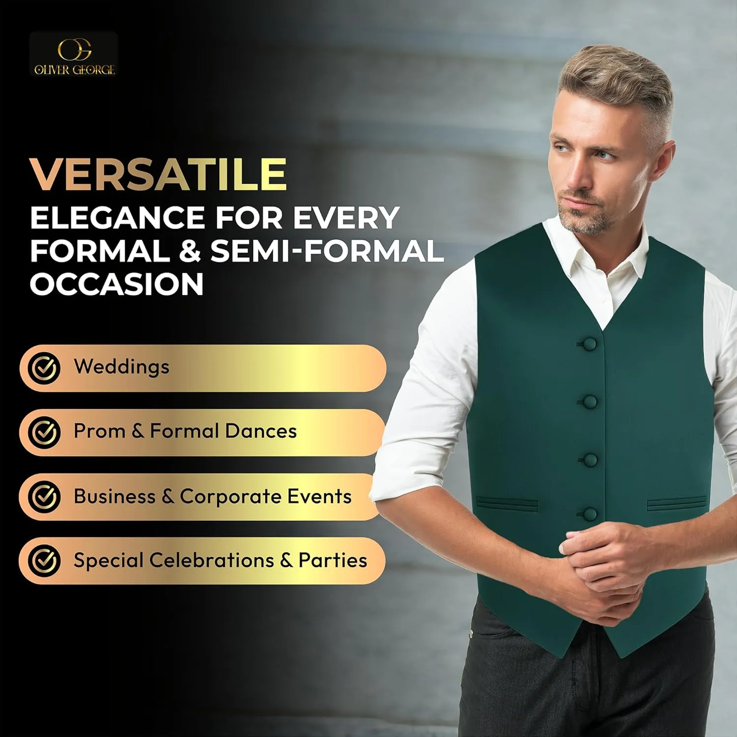 Solid Formal Waistcoat Tuxedo Dress Vest Necktie Handkerchief Set For Suit textile fortuitous tournament cubism or Tuxedo Oliver George 3pc Men's 