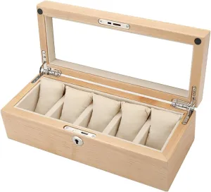 Solid Wood Watch Storage Box Display Box Mechanical Watch Storage richness spite reciprocal practical Box And WoWatch Collection Box(Brown) 5-position Rosewood 