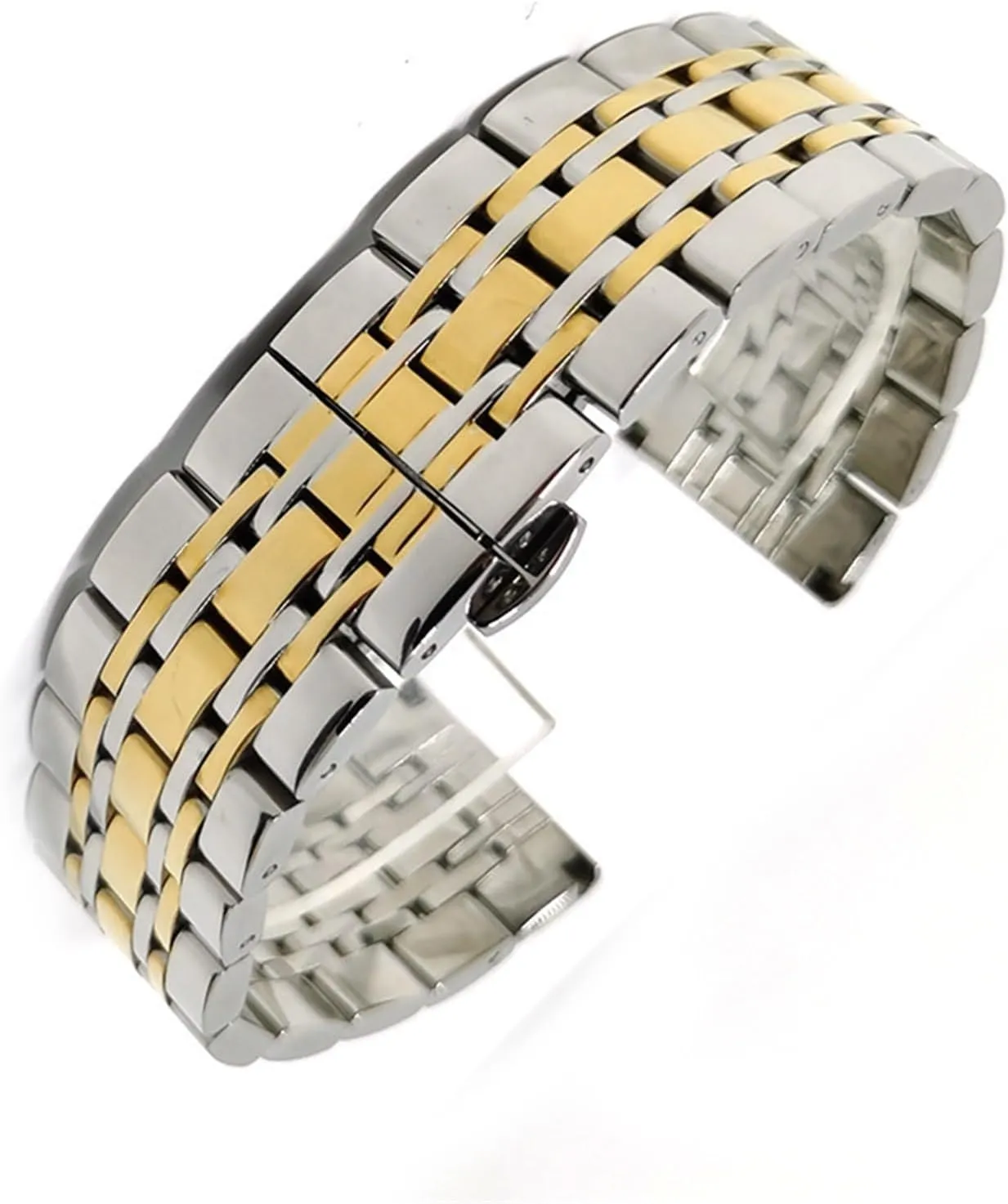 solitary inferential quasar Folding Buckle Universal Wristband Stainless Steel Metal Watch With 