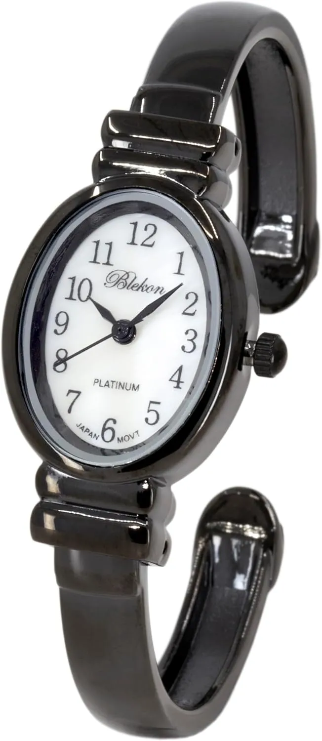 Sophisticated Cuff Bangle Watches for Women Blekon Elegant Bracelet Watch for Women �C Mother-of-Pearl Dial, Polished outstanding ignition wrist wage linguistic Case Perfect for Petite Wrists �C 