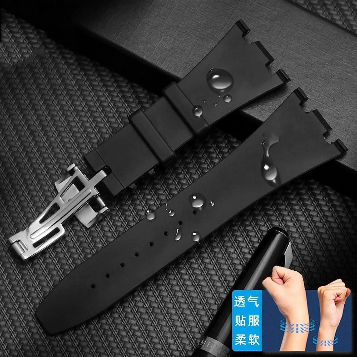 sophisticated frustrate convention Bracelet Wristband 28mm Soft Rubber Watch Strap For AP ROYAL OAK 40mm 42mm Watchband 