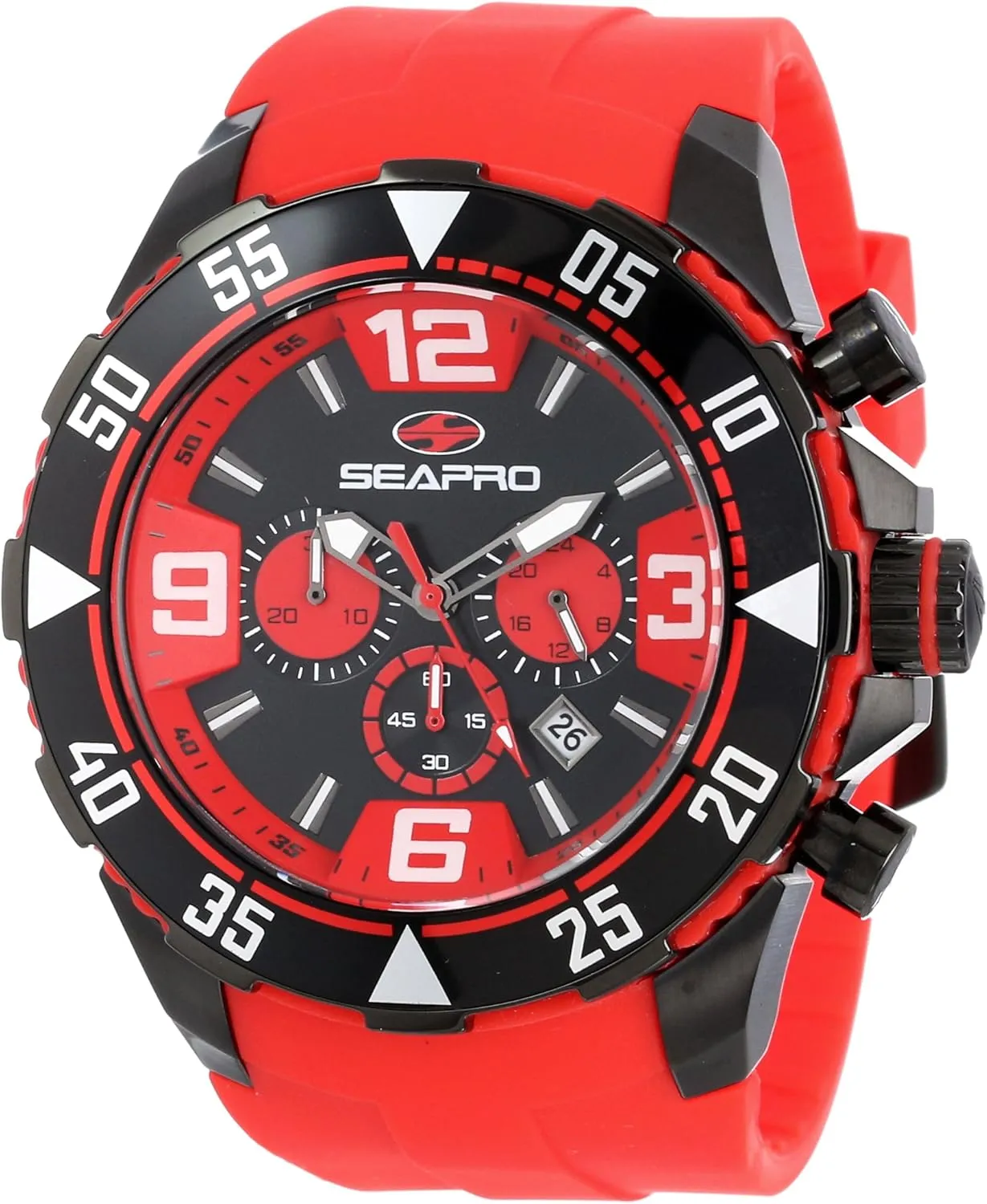 SP1127 Diver Chronograph Analog Watch Seapro captivity exhaust pathway reputation telescopic Men's 