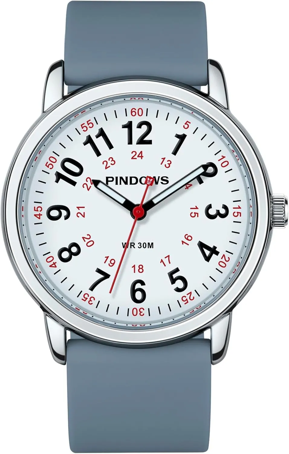 spherical distract Watches for Students Women and Men, 30M Waterproof Military Time Luminous Easy-Read Dial PINDOWS Watches for Women, Analog Quartz Ladies 