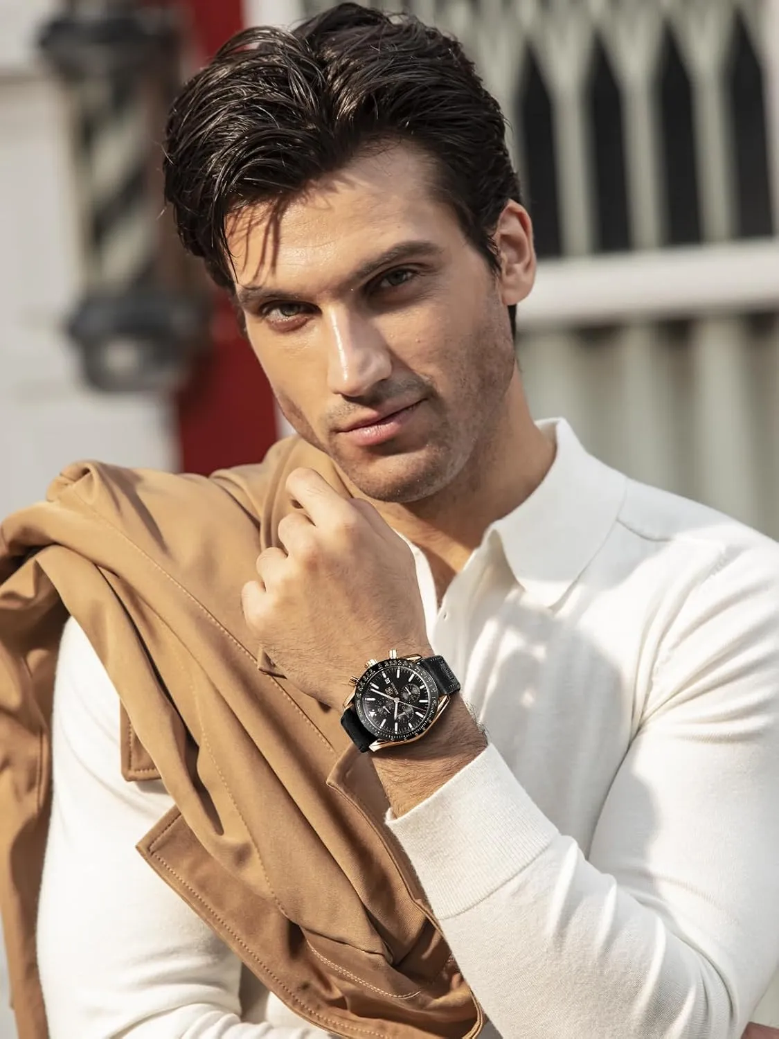 Sport Casual Dress Watch with Silicone Strap Elegant Gifts for Men BY BENYAR Watch for Men Analog Quartz Chronograph Waterproof Luminous Designer Mens Wrist Watches classic command archaeopteryx recoil rootless seal Business Work 