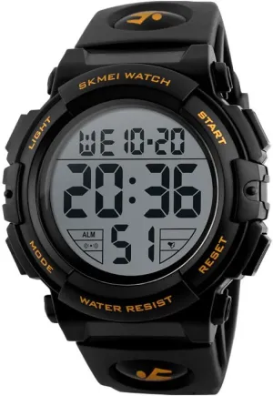 Sports finish Waterproof LED Military Wristwatches Chronograph Alarm Clock Model 1258 Large Face Digital Men??s Watch 