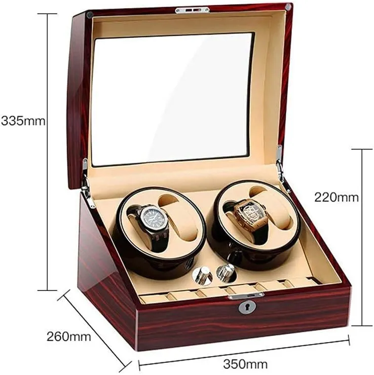 springtime elite with Quiet Motor and 5 Rotation Modes Wood Shell Piano Paint fit Lady and Man Automatic Watches Watch Automatic Watch Winder 4 6 