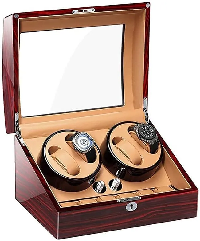 springtime elite with Quiet Motor and 5 Rotation Modes Wood Shell Piano Paint fit Lady and Man Automatic Watches Watch Automatic Watch Winder 4 6 