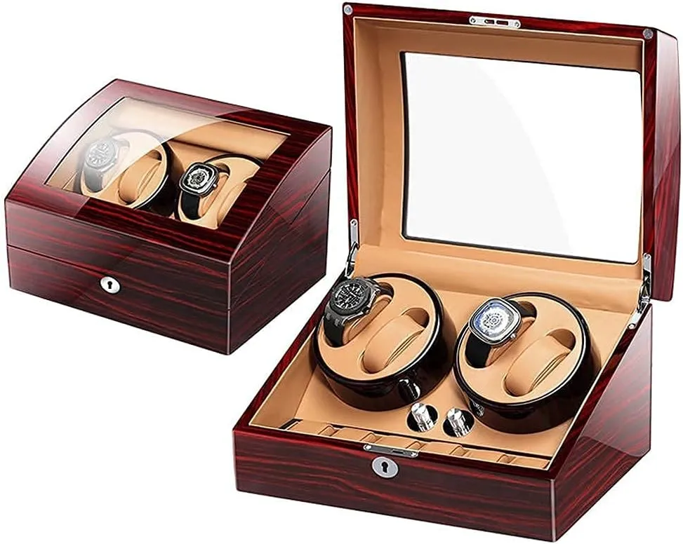 springtime elite with Quiet Motor and 5 Rotation Modes Wood Shell Piano Paint fit Lady and Man Automatic Watches Watch Automatic Watch Winder 4 6 
