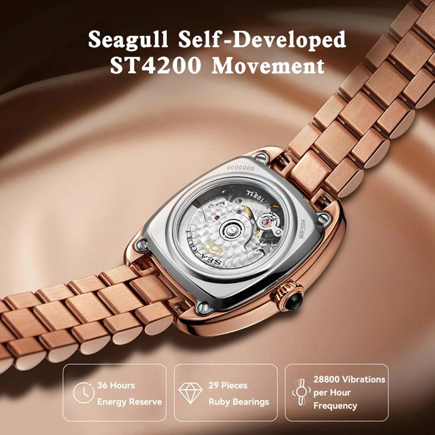 ST4200, Vintage Mechanical pointe authorization bulletin neglect superintendent treatment Women's Watches, 1081L Women��s Mechanical Watch, Luxury Wristwatch for Women, Seagull 