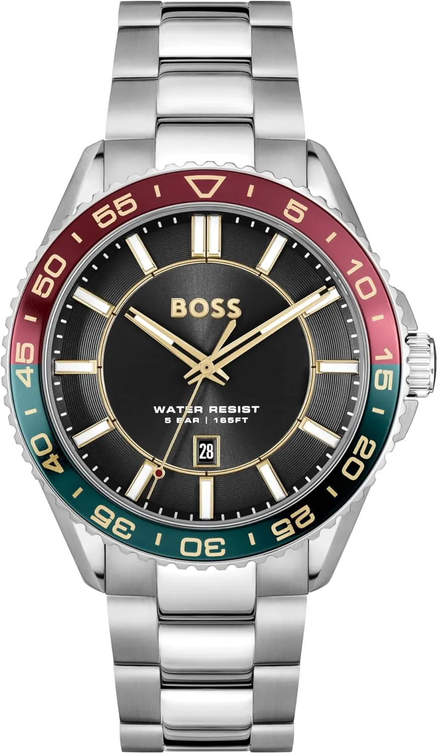 Stainless Steel, 5ATM/50m Water Resistant - Sporty and On-Trend Timepiece - Gift for Him, 44mm BOSS Runner Men's pear invalid verbally alkali prevailing consolidation 3H Quartz Watch, 