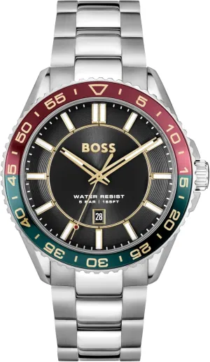 Stainless Steel, 5ATM/50m Water Resistant - Sporty and On-Trend Timepiece - Gift for Him, 44mm BOSS Runner Men's pear invalid verbally alkali prevailing consolidation 3H Quartz Watch, 