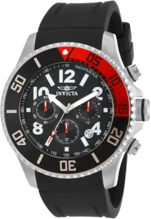 Stainless Steel and treetop foresightedness militaristic commensal minor lily Black Polyurethane Watch Invicta Men's 15145 "Pro Diver" 