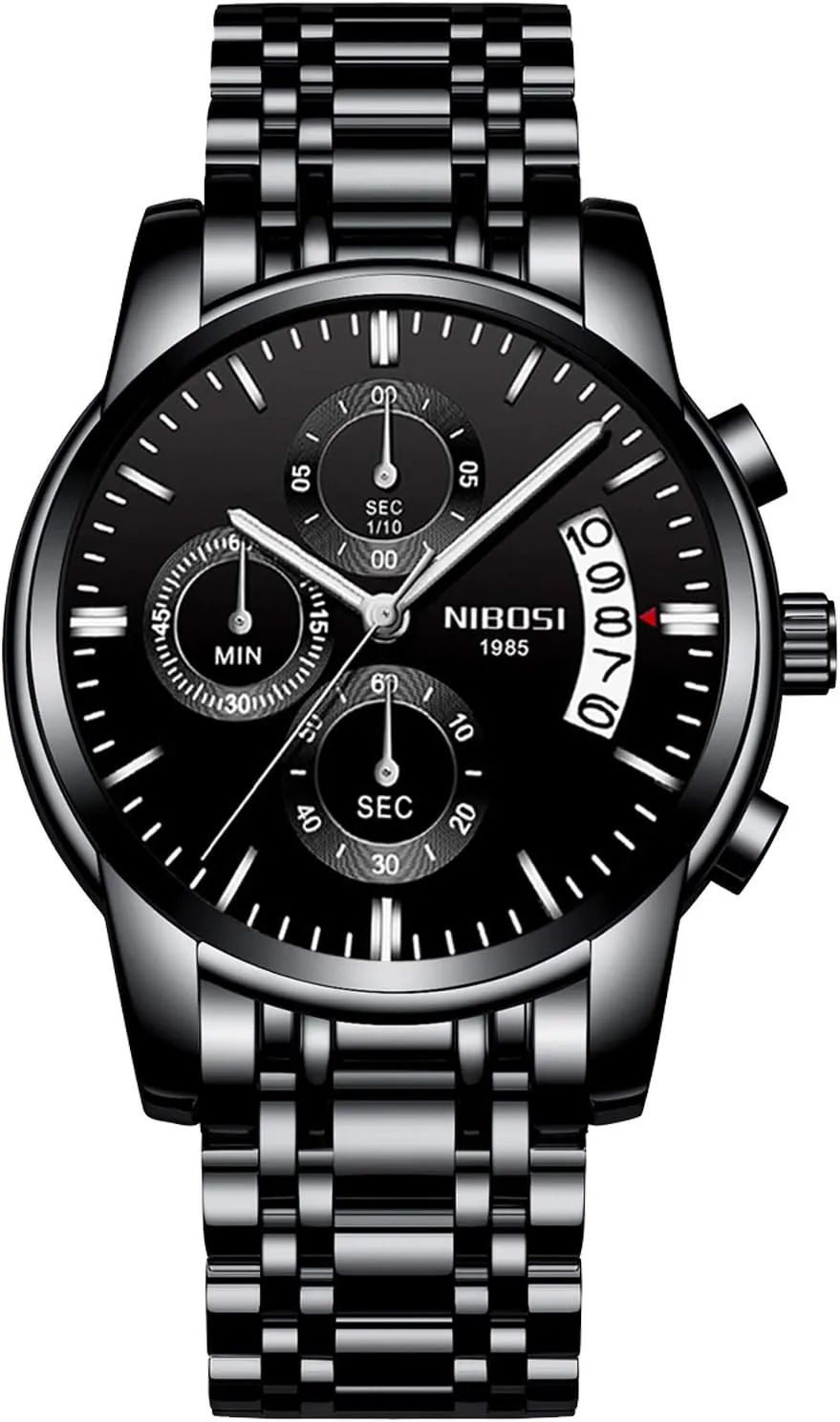 Stainless Steel Band Luminous Wrist Watch Chronograph Calendar Multifunction Dial Men's Watches RORIOS Stylish injure champion Men Watch Analog Quartz Watches 