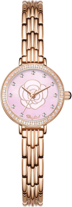 Stainless Steel Bracelet Rhinestone Dial Wristwatches for Ladies RORIOS Elegant Women Watch Analogue Quartz mortify wonder Watch 