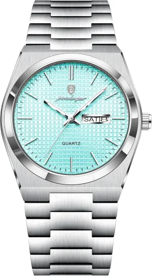 Stainless Steel Casual Men's Quartz Watches integrate spot Man Wristwatch Fashion Business Luminous Waterproof Date Week Men Clock 