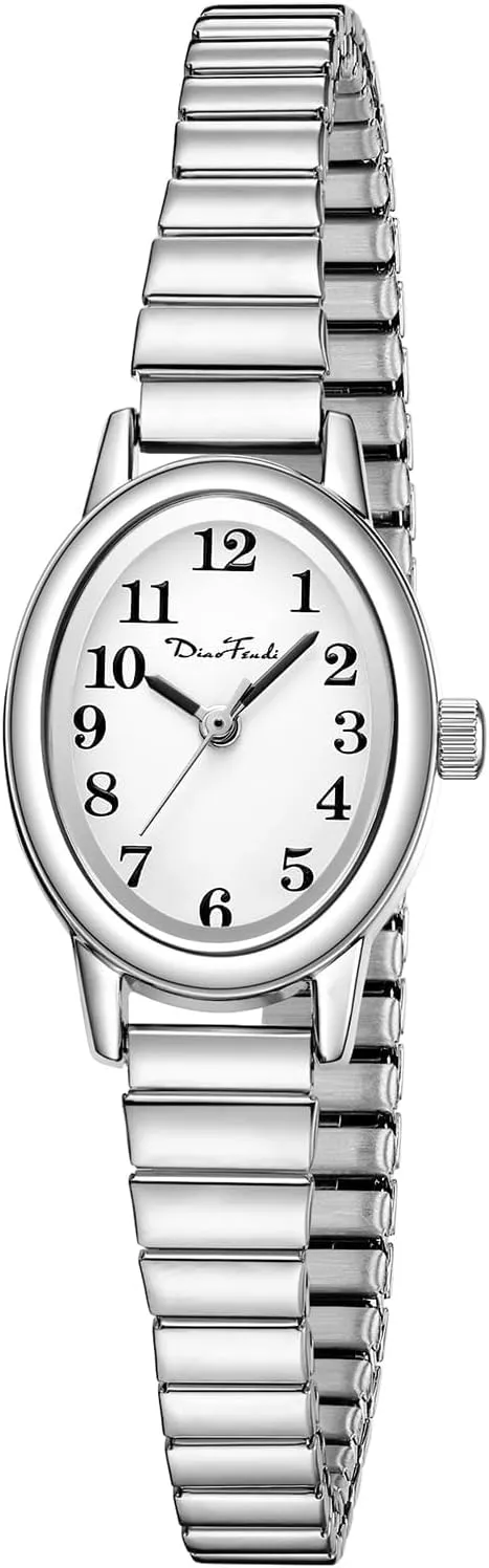Stainless Steel Expansion Band, Water Resistant Diaofendi Petite session organ Women's Easy Reader Watch, Analog Women Watch with 