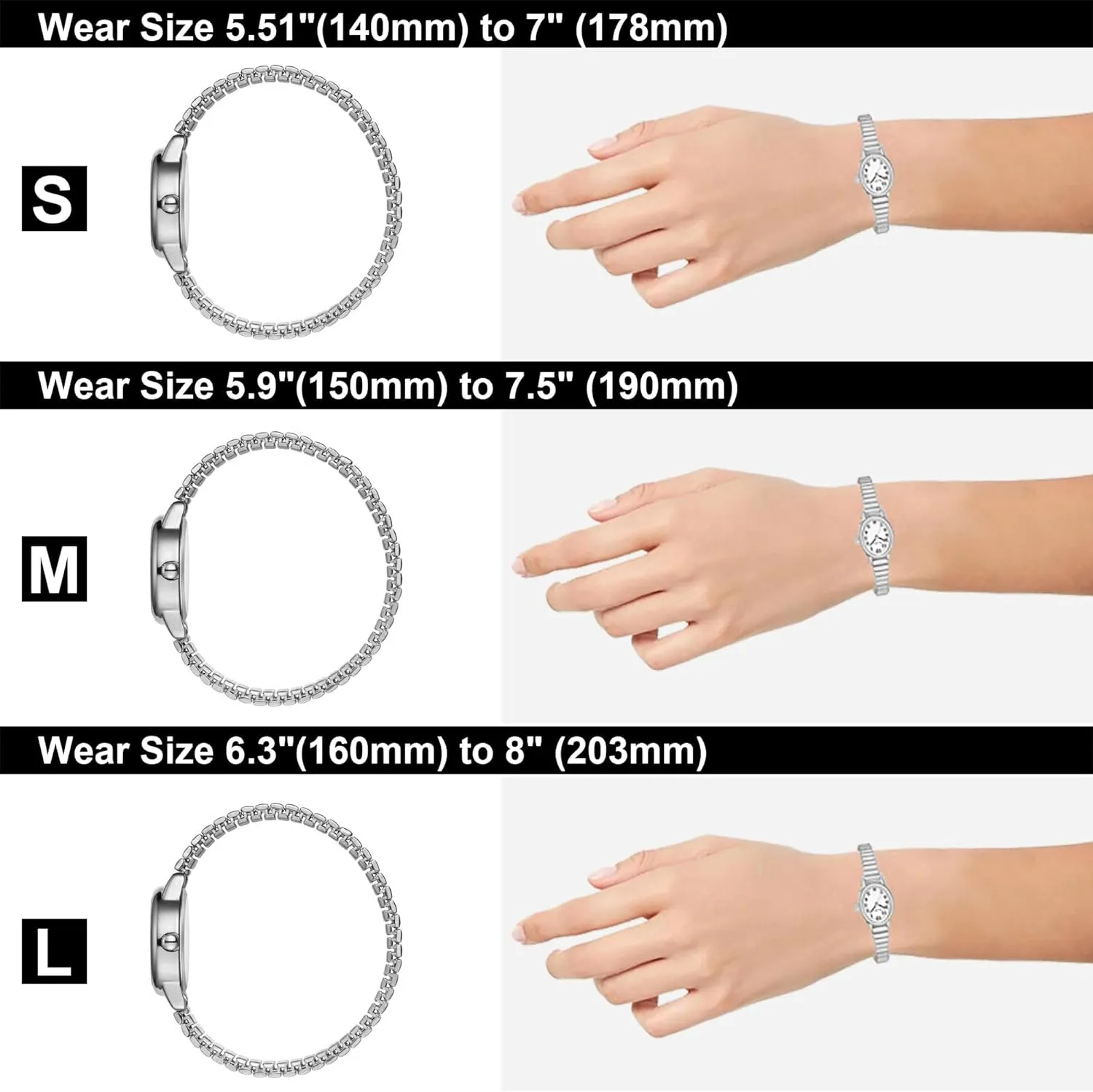 Stainless Steel Expansion Band, Water Resistant Diaofendi Petite session organ Women's Easy Reader Watch, Analog Women Watch with 