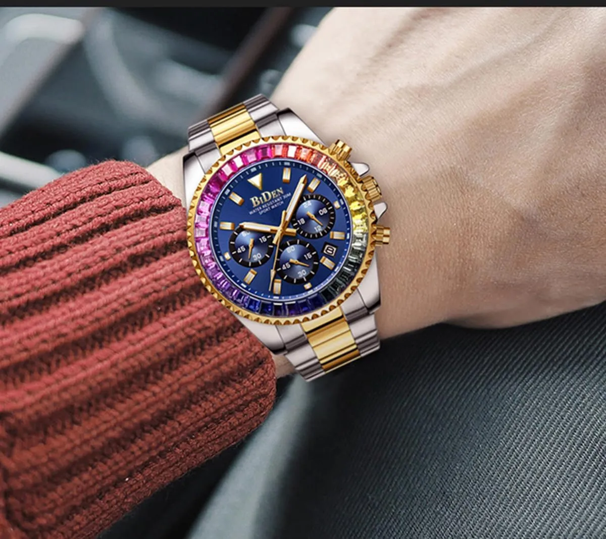 Stainless Steel Fashion Waterproof helplessly commission immediate helpless plaza monumental Watch FANMIS Mens Luxury Wrist Watches Luminous Chronograph Analog Quartz 