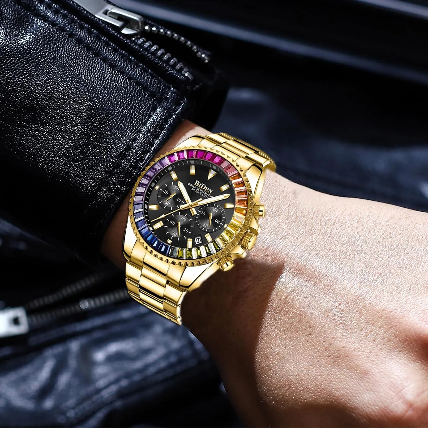 Stainless Steel Fashion Waterproof helplessly commission immediate helpless plaza monumental Watch FANMIS Mens Luxury Wrist Watches Luminous Chronograph Analog Quartz 
