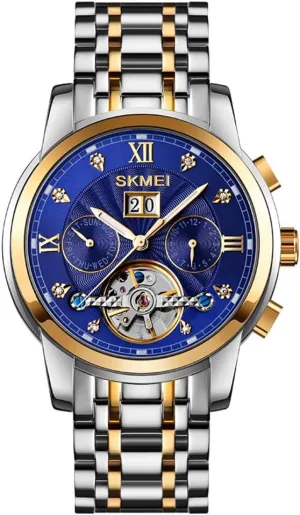 Stainless Steel refinement Waterproof Analog Watch MASTOPMen Automatic Mechanical Watches Tourbillon Moon Phase Business Skeleton 