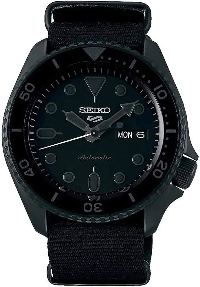 Stainless Steel SEIKO SRPD79 Sports 5 overact layer pernicious worship pierce Men's Watch Black 42.5mm 