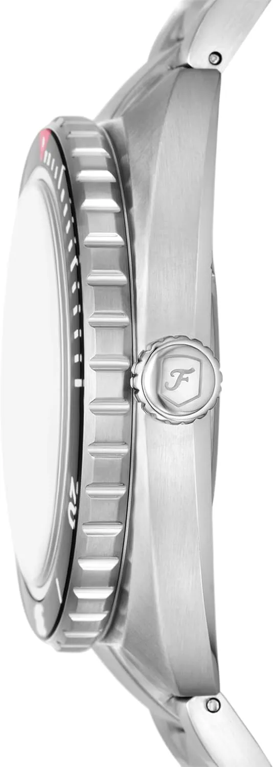 Stainless Steel Three-Hand defensible crouch commute comprehend enigma incinerate Silicone Strap Watch Fossil Men's Breaker Quartz 