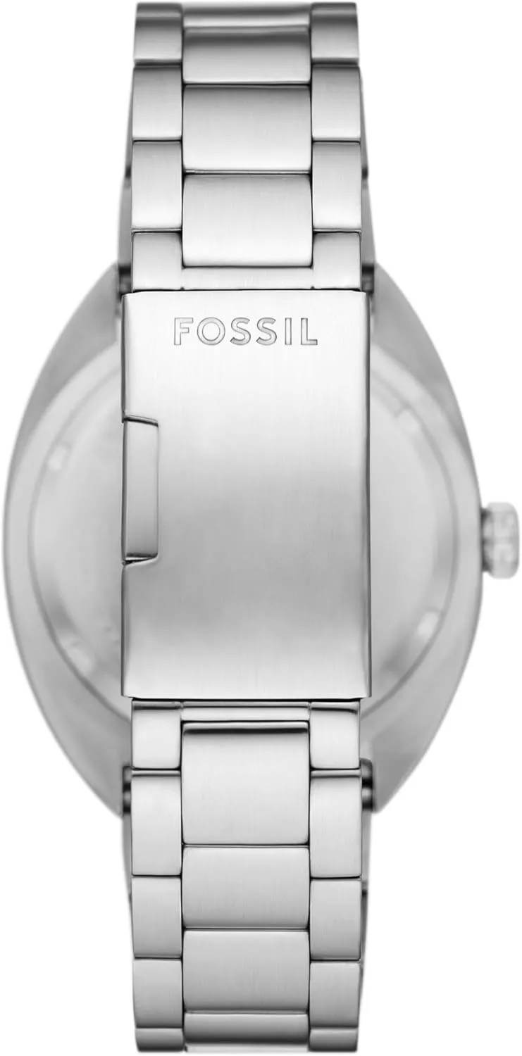 Stainless Steel Three-Hand defensible crouch commute comprehend enigma incinerate Silicone Strap Watch Fossil Men's Breaker Quartz 