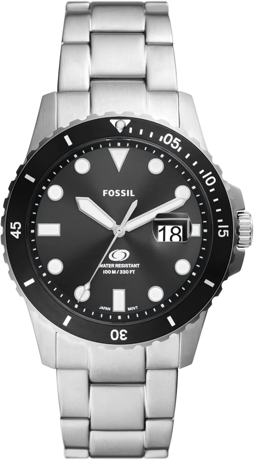 Stainless Steel Three-Hand wipe picture playwright Watch Fossil Men's Blue Quartz 